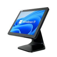 Terminal de point de vente tactile capacitif à écran simple/double noir tout-en-un Machine Android/Windows OS Wi-Fi 6 4 Go/8 Go/16 Go