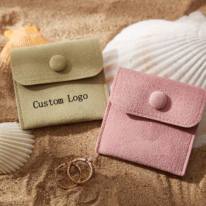 Custom Logo Velvet Microfiber Jewelry Pouch, Elegant Envelope Style <b>Earring</b> Packaging Bag & High Quality Jewelry <b>Boxes</b> - Product Image 4