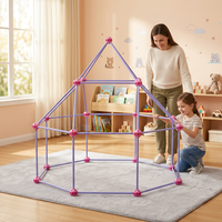 Ensemble de construction en ABS de 168 pièces, bâtonnets et billes, kit de construction DIY, forteresse, château, robot, jouet éducatif STEM