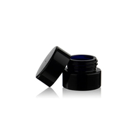 Pot d'échantillon de luxe en verre UV noir de 5 ml avec couvercle à vis en bakélite pour crème contour des yeux, baume de soin, pot concentré en verre de 5 g, vente en gros