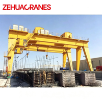 Pont roulant à double poutre européen 5T-100T, grue portique extérieure CE ISO, moteur à engrenages VFD anti-oscillation, portée 40m, levage lourd
