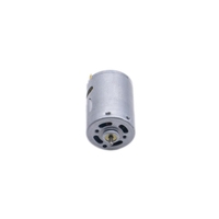 Motor DC Magnet Permanen HSE Round RS-385SH dengan Sikat Karbon 9V-30V 100W untuk Pengering Rambut, Pengering Tangan & Perahu