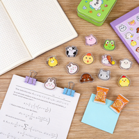 Clips en plastique époxy personnalisés à faible MOQ : Créez votre propre design, clips en acrylique PP style anime, dessin animé, kawaii