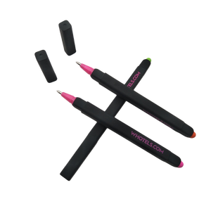 ปากกาพลาสติกทรงสี่เหลี่ยม Bonvada BV-05 พร้อมโลโก้โรงแรม W สำหรับปากกาลูกลื่นเคลือบยาง สีดำ/น้ำเงิน - Product Image 2