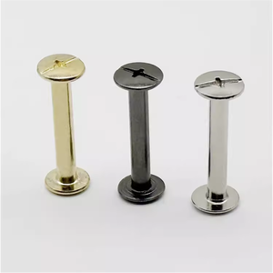 Messing Platte Kop Chicago Schroef Klinknagels Voor Leer/Riem/Portemonnee/Handtas 8Mm 10Mm - Product Image 4