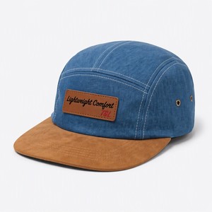 Wholesale Custom Logo Faux Suede 6-Panel Breathable Waterproof Denim Unisex Adjustable Flat Embroidered Luxury <b>Vintage</b> <b>Cap</b> - Product Image 1