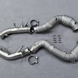 ท่อระบายไอเสียสำหรับรถเมอร์เซเดสเบนซ์ M178 W213 E63 V8 AMG ท่อแมนเดรลงอสแตนเลสท่อลดขาลงด้วยตัวป้องกันความร้อน - Product Image 4