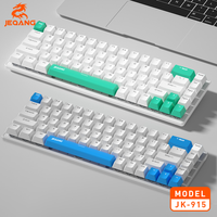 Keyboard Gaming Mekanik USB Berkabel RGB Backlit Full Anti-Ghosting Tombol Bulat Punk Ergonomis untuk PC Desktop
