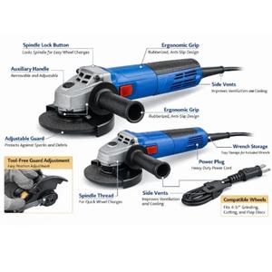 High-power Angle <strong>Grinder</strong> Model XH-JMJ-001 By OEM/ODM Multiple Safety Features Robust Durable For Complex Working Environments - Product Image 3