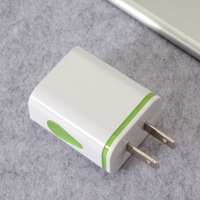 Chargeur mural portable double USB avec logo OEM, LED, 2 ports pour téléphones mobiles