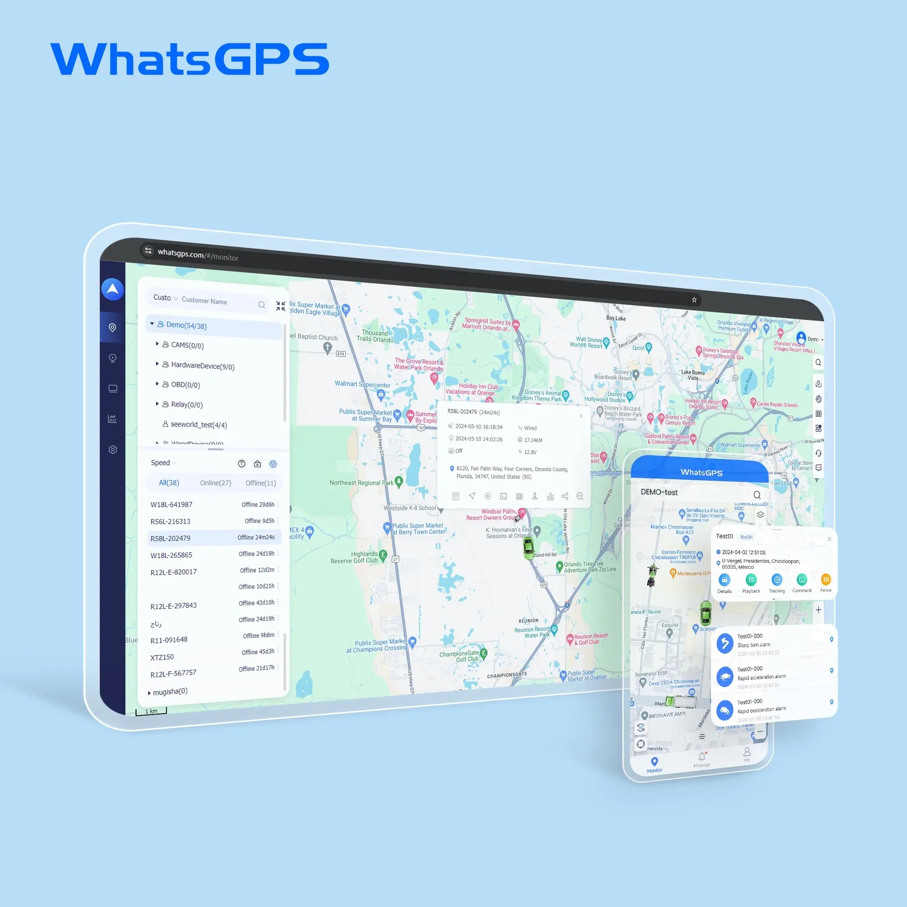 2024 WhatsGPS GPS Tracking Software Platform With Open API