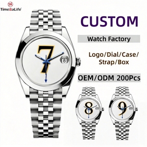 Fabrication OEM, montre à quartz personnalisée, résistante à l'eau 5 ATM, montre de luxe pour <span class=keywords><strong>homme</strong></span>, haute qualité, 39 mm, ronde, simple, en acier inoxydable, à quartz - Product Image 1