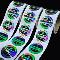 Impression personnalisée Logo holographique rouleau étiquette effet arc-en-ciel hologramme autocollant