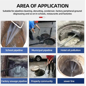 Machine de débouchage de tuyaux électrique à haut débit 22KW 54 L Machine de nettoyage de pipeline haute pression Extérieur - Product Image 4