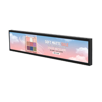 Écran publicitaire numérique LCD étiré mural intérieur 43 pouces avec télécommande et corps entièrement métallique pour centre commercial