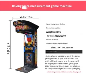 Máquina de Boxeo Comercial para Arcade, Personalizada, Electrónica, que Funciona con Monedas, Juego de Golpeo, Máquina de Prueba de Fuerza, Acrílico+Plástico, <span class=keywords><strong>Jiaxin</strong></span> - Product Image 4