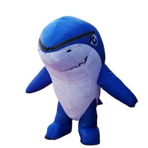 Bất ngờ giá đi bộ Inflatable phim hoạt hình cá mập đồ chơi để bán Inflatable cá