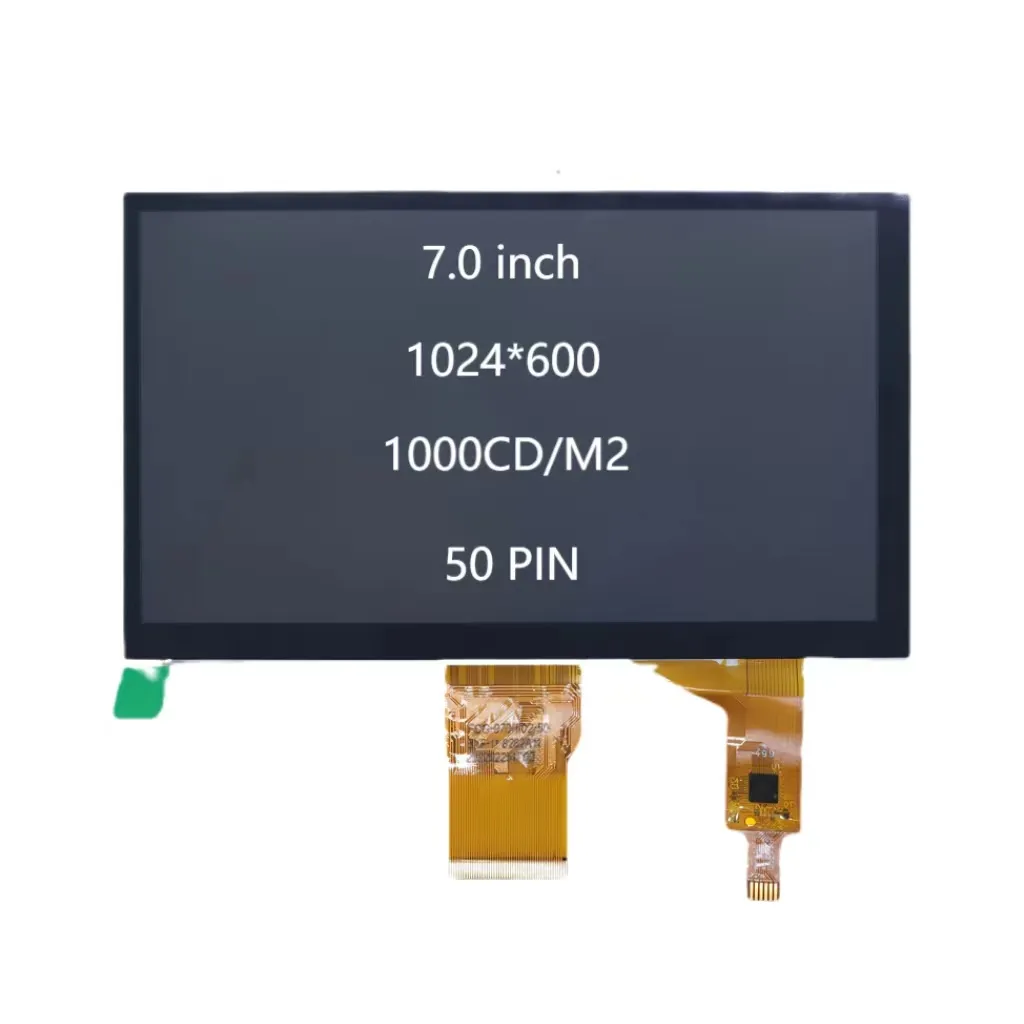 Touch screen capacitivo da 7.0 pollici 1024*600 interfaccia RGB tipo IPS 1000 display LCD a cristalli liquidi ad alta luminosità