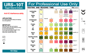 10 bandelettes d'analyse de jauge d'<span class=keywords><strong>urine</strong></span> de paramètres, bandelettes de <span class=keywords><strong>test</strong></span> d'<span class=keywords><strong>urine</strong></span> à usage domestique - Product Image 6