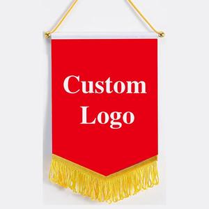 Commercio all'ingrosso di gagliardetti personalizzati di sublimazione raso bandiere personalizzate di scambio di gagliardetti di calcio per eventi sportivi - Product Image 1