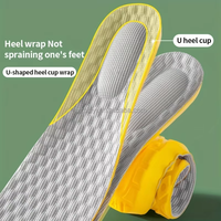 Semelles intérieures sport en PU ultra-douces et élastiques - Amorti anti-entorse, absorption des chocs, soutien léger pour la course et les bottes de travail