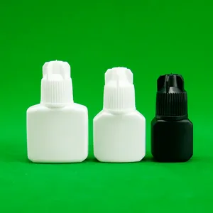 Leak-Proof 2ml 5ml 10ml Plastic Bottle For Eyelash Extension Glue Printed Logo Empty Container For Eyelash Extensions