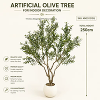 250cm Künstlicher Olivenbaum Dekorative Plastikpflanze Plantas Artificiales für Hotel-Lobby Restaurant Kommerzielle Inneneinrichtung