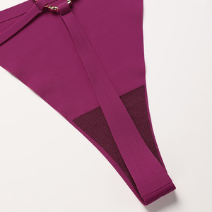 String sexy en métal en forme de cœur pour femmes, culotte taille basse sans couture, sous-vêtements de couleur unie, respirant et doux - Product Image 5