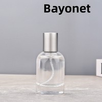 Flacon d'échantillon de parfum vide en verre de Chine, 30ML 50ML, avec bouchon en bois et couvercle plat, style baïonnette, même modèle, pour usage en laboratoire, type spray