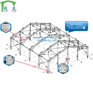 Structure de construction préfabriquée pour garage, atelier, écurie, entrepôt, bâtiments d'atelier préfabriqués, garage en acier, entrepôt, hangar - Product Image 6