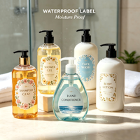 Étiquettes adhésives en PVC personnalisées pour gel douche, autocollants imperméables pour emballages de produits chimiques quotidiens, étiquettes imprimées avec logo privé pour bouteilles de gel douche