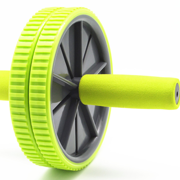 Wholesales Ab wheel fitness equipment gym muscle training double ab exercise roller wheel