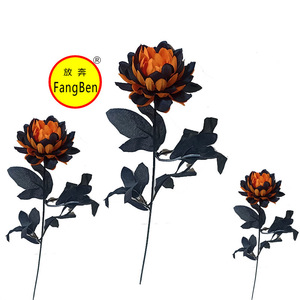 Trang trí hoa Nhân Tạo Màu đen và trắng với dahlias mô phỏng cho đám cưới và trang trí nhà với hoa nhân tạo - Product Image 4