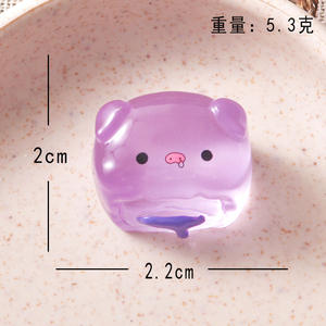 CHENXI Nuevo y Adorable Mini Colgante de Plástico Luminoso con Forma de Galleta y Gato para Bolsos, Llavero DIY, Accesorio de Dibujos Animados para Bebés y Niños - Product Image 4