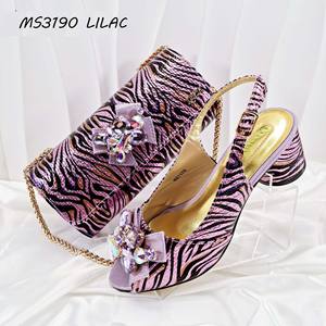 2026 Top Trendy Escarpin Femm Talon Haut pompe di lusso strass firmate scarpe da festa <span class=keywords><strong>tacchi</strong></span> e borse Set per le donne - Product Image 5