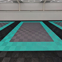 Dalles de sol emboîtables carrées antidérapantes certifiées CE pour garage et lavage de voitures, en PP, étanches, installation rapide, pour intérieur