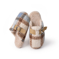 Zapatos Boken de terciopelo con suela gruesa y suave antideslizante para otoño e invierno, zapatos de algodón de una sola pieza.