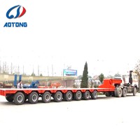 2 3 4 5 6 7 8 Essieux Low Loader Lowboy 60ton 70ton 80tons Low bed Semi Remorque détachable Lowbed Gooseneck Trailer