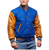 Vêtements de rue de haute qualité Logo de broderie personnalisé hommes vestes de baseball Patch personnalisé travail universitaire manches en cuir vestes pour femmes