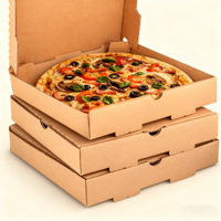 Boîtes à pizza carrées vides en vrac de carton de pouce brillantes/stratification de Matt pour des casse-croûte et l'emballage alimentaire