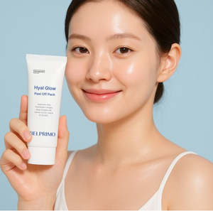 Belprimo Hyal Glow Peel off Pack Mascarilla facial iluminadora con ácido hialurónico Crema de limpieza profunda para revitalizar la glicerina - Product Image 2