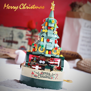 JXB Exquisito Juego de Bloques de Construcción con Caja <span class=keywords><strong>Musical</strong></span> de Árbol Navideño, Juguete de Modelo para Niños Pequeños de 3 a 5 Años y Niños de 5 a 7 Años - Product Image 2