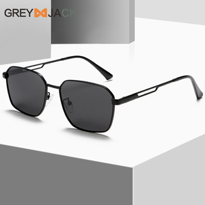 Gafas de Sol Polarizadas para Hombre Greyjack, Montura Metálica Negra, Protección UV400, Antideslumbrantes, para Conducir, Lentes TAC Tipo 3, Bisagras de Resorte - Product Image 3