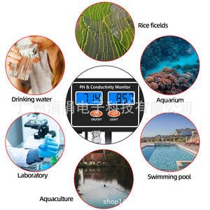 เครื่องวิเคราะห์คุณภาพน้ำออนไลน์ Xiuyuan Ph100 PheC จอแสดงผลคู่ 88x55 มม. สำหรับการทดสอบน้ำทะเลในตู้ปลาและสระว่ายน้ำ - Product Image 2