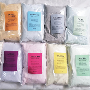 Máscara Hidratante de Rosa de Marca Privada 1000g Clareadora Anti-Idade em Pó Cristal Gel Facial Máscara de Gel Feita de Borracha - Product Image 1