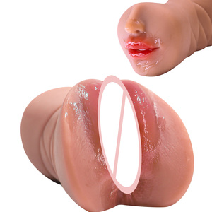 Juguete Sexual de Bolsillo 3 en 1 con <span class=keywords><strong>Boca</strong></span>, Vagina y Ano para Hombres, Estimulación de Garganta Profunda, Experiencia Sexual Realista de 1.6 lb - Product Image 1