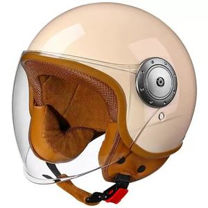 Casque demi-coque rétro homologué DOT, style vintage, pour scooter, moto tout-terrain, kart, cyclomoteur, vélo électrique, léger et protecteur, à face ouverte - Product Image 4