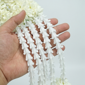 Artificial <b>White</b> Flower Garland Decorative <b>Hanging</b> Floral Mala for Wedding Festival Temple Event Decoration - Product Image 3