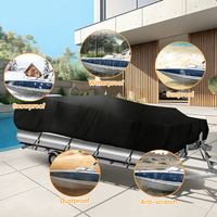 Housse de bateau flottante Bestway anti-UV, imperméable et anti-moisissure, avec coutures élastiques au bas, revêtement PU renforcé, tissu Oxford, 20-22 pieds