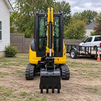 Mini-excavatrice de 1 tonne, 2 tonnes, 3 tonnes, 3,5 tonnes certifiée CE EPA, excavatrice compacte avec moteur Kubota, petite excavatrice agricole, excavatrice sur chenilles
